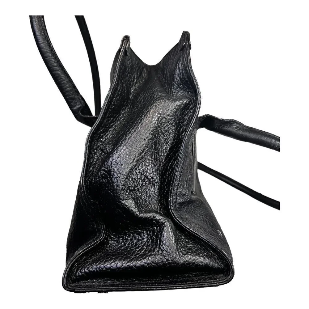 Kate Spade Black Pebbled Leather Tote with Tassel